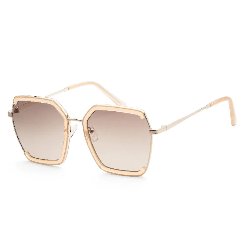 Colored Sunglasses for Fashion Statement -Guess Women's 58mm Beige Sunglasses GF0418-57F