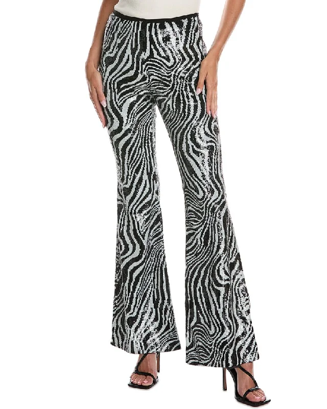 Casual tight trousers for men with drawstring waistband for a relaxed fit -Michael Kors Collection Zebra Bootleg Pant