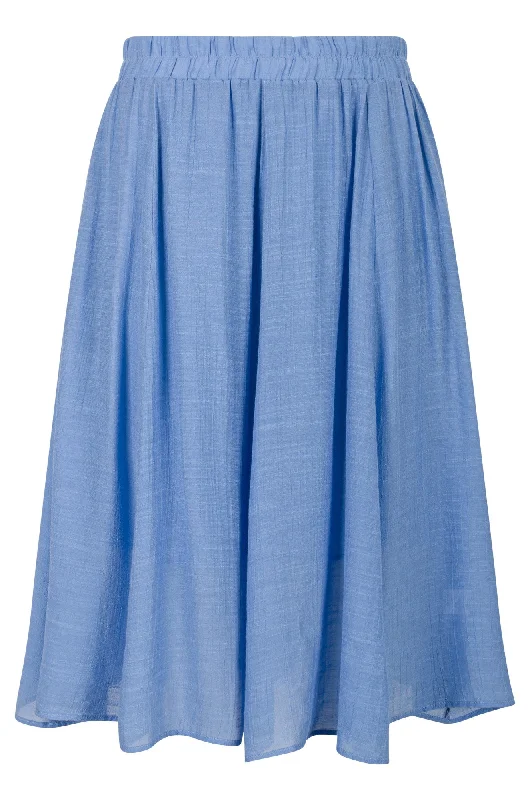 A-line skirts for classic wardrobe essentials -Soft Crosshatch Skirt | SOFT BLUE | 8837A1