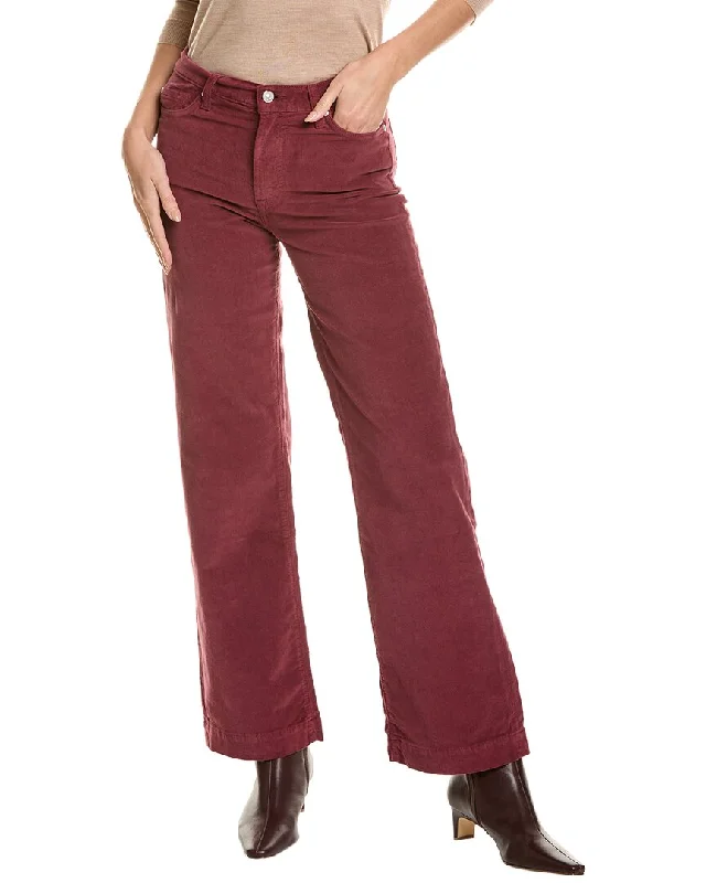 Tapered tight trousers for women with ankle-length fit and minimalist style -7 For All Mankind Alexa Oxblood Red Trouser Jean