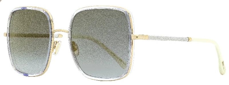 Mirrored Sunglasses for Trendy Look -Jimmy Choo Women's Square Sunglasses Jayla LOJFQ Gold/Crystal/White 57mm