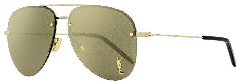 Pool Sunglasses for Swimming Time -Saint Laurent Unisex  Sunglasses Classic 11 M 004 Gold/Black 59mm