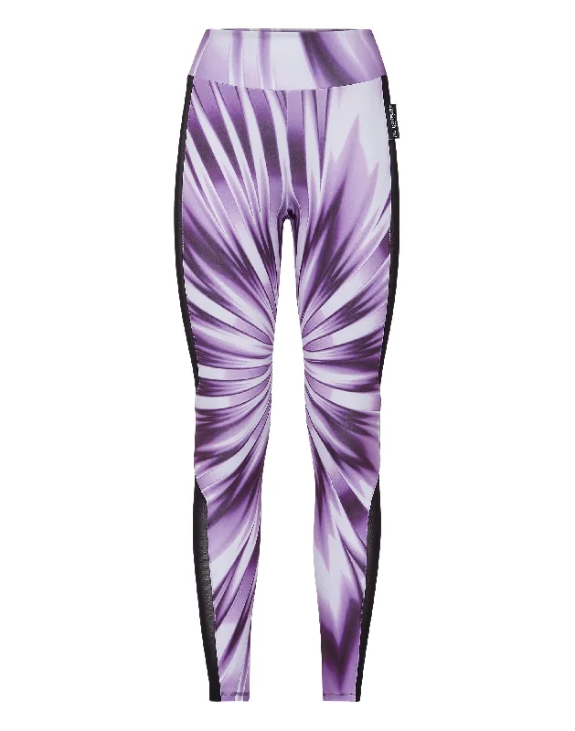 High-waisted tight trousers for women with tapered leg and vintage-inspired design -Tie-dye Jogging High Waist Leggings