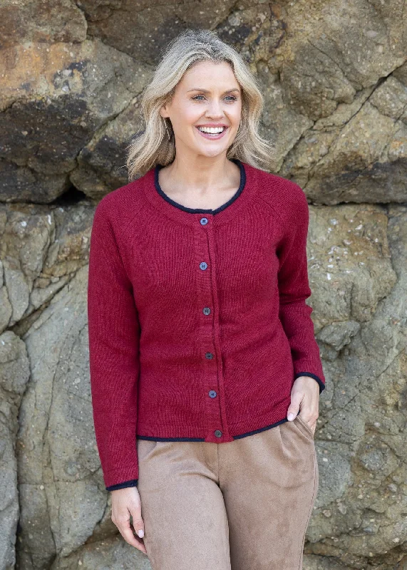 Women's cashmere cardigan for warmth -IrelandsEye Women's Killiney Cardigan | Venetian