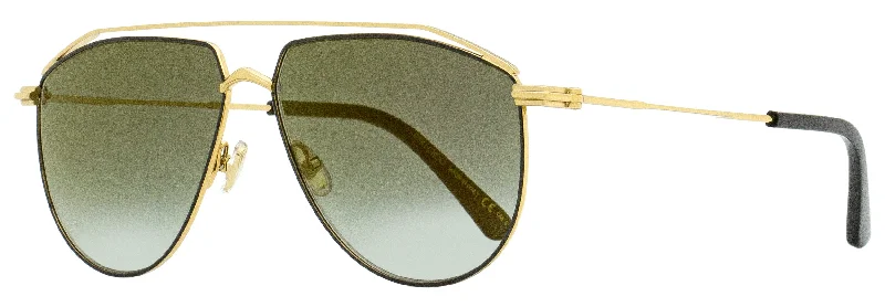 High-end Glasses for Luxury -Jimmy Choo Unisex Aviator Sunglasses Lex/S 2M2FQ Black/Gold 59mm