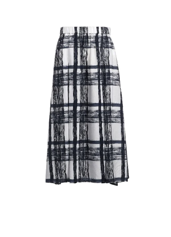 Patterned skirts for artistic standout appeal -SHADOW PLAID SKIRT