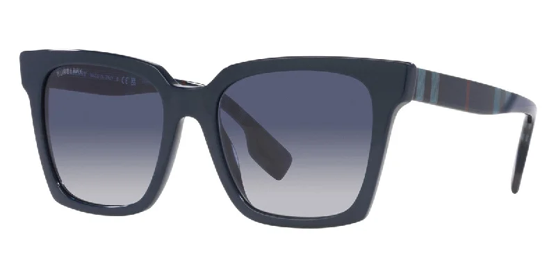 Oversized Sunglasses for Sun Protection -Burberry Women's Maple 53mm Blue Sunglasses BE4335-39884L-53