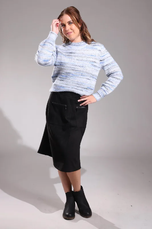 Durable skirts for active lifestyle needs -Suede Look Skirt | Black | 4053ZZ