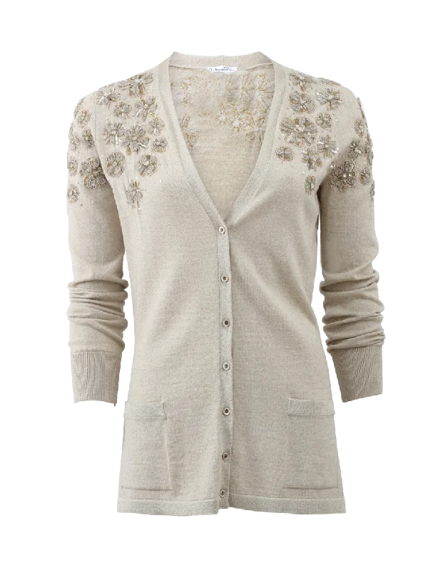 Vintage - style cardigan for a retro look -Beaded Cardigan