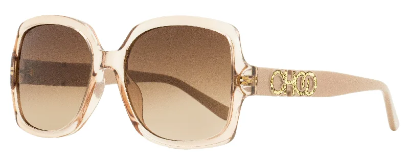 Metal Framed Sunglasses for Durability -Jimmy Choo Women's Square Sunglasses Sammi /G FWMHA Nude 55mm