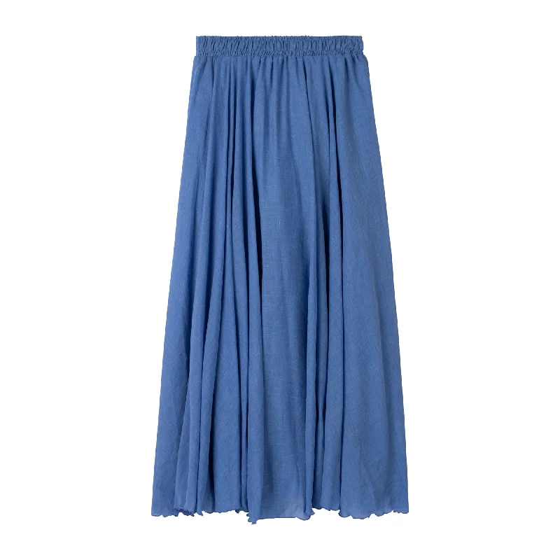 Soft skirts with gentle fabric drape -Lightweight Summer Skirt- Periwinkle