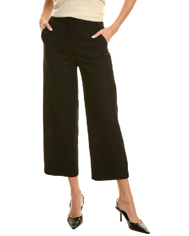 Luxury tight trousers for women with fine fabric and elegant tailoring -Theory Wool-Blend Pant