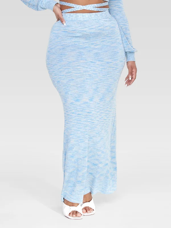 Patterned skirts for artistic standout appeal -Ellie Space Dyed Maxi Skirt