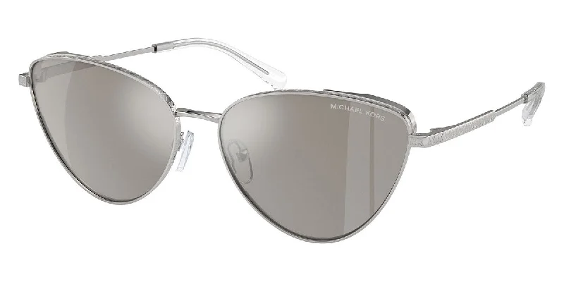 Plastic Framed Sunglasses for Lightweight -Michael Kors Women's Cortez 59mm Silver Sunglasses MK1140-18936G-59