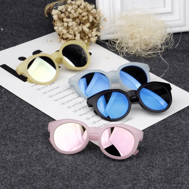 Flexible Glasses for Durable Wear -Frosted Candy Color Tablet Baby Sunglasses