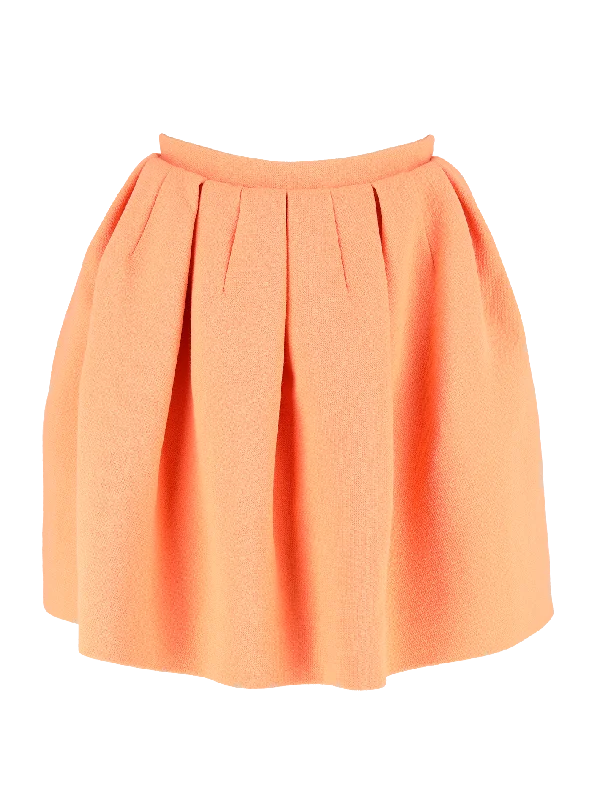 Designer skirts with premium fabric finish -pleated knee-length skirt