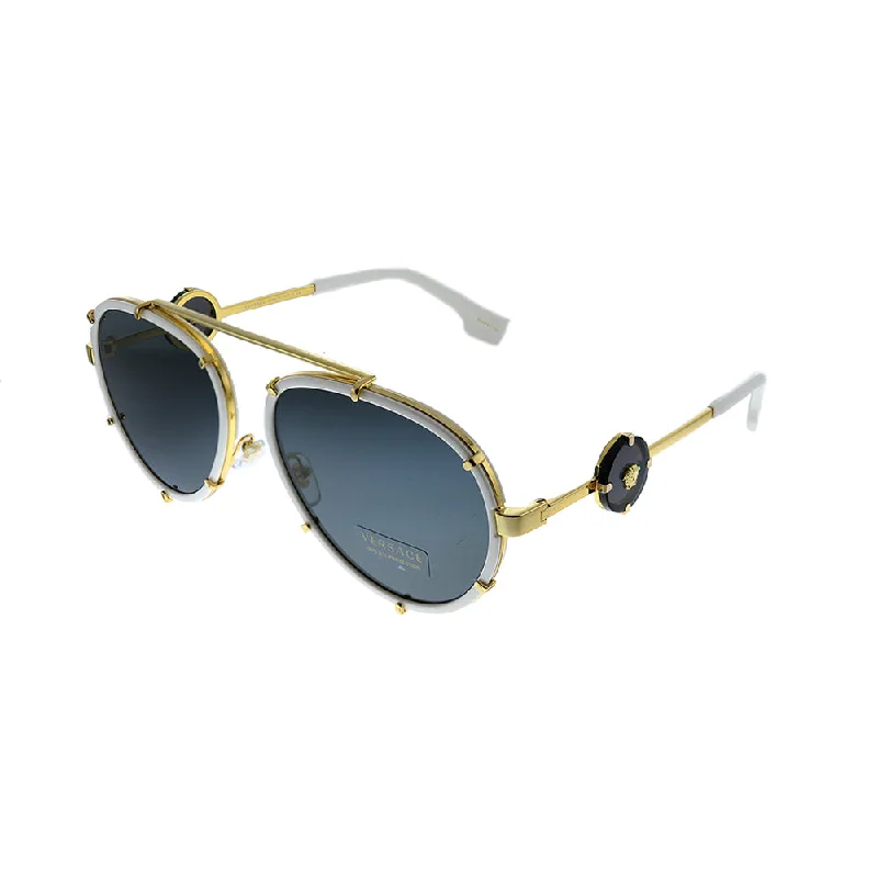 Metal Framed Glasses for Sophisticated -Versace  VE 2232 147187 Womens Aviator Sunglasses