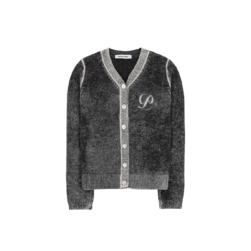 Crew - neck cardigan for a casual vibe -Pure Cashmere 100 Luna Cardigan Charcoal