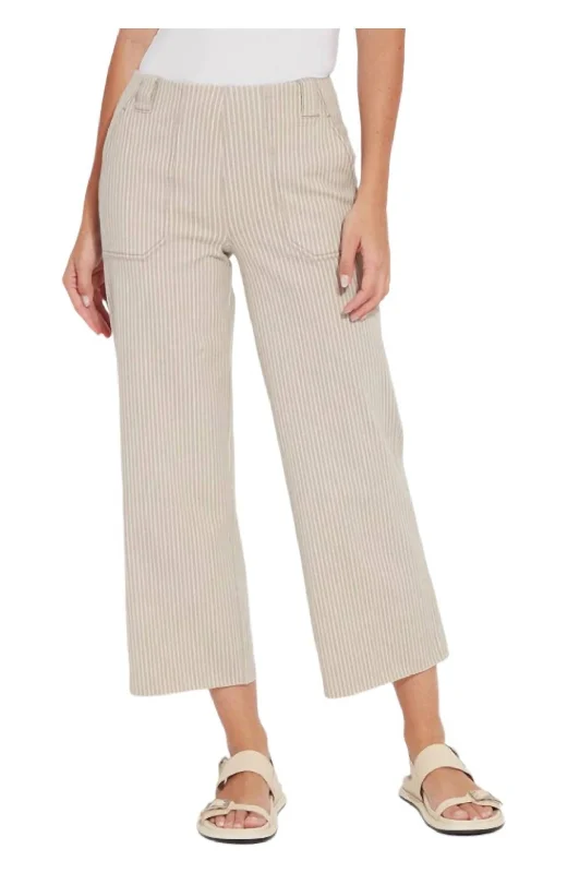 Skinny tight trousers for women with ankle-length and flattering cut -Cropped Kate Pants In Khaki