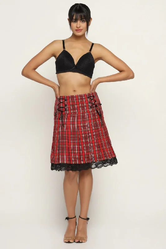 Ruffled skirts for feminine playful charm -Tartan irvine  Skirt