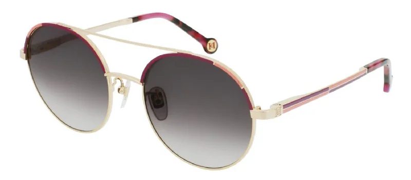 Christmas Sunglasses for Holiday Season -Carolina Herrera SHE173 0A93 Round Sunglasses