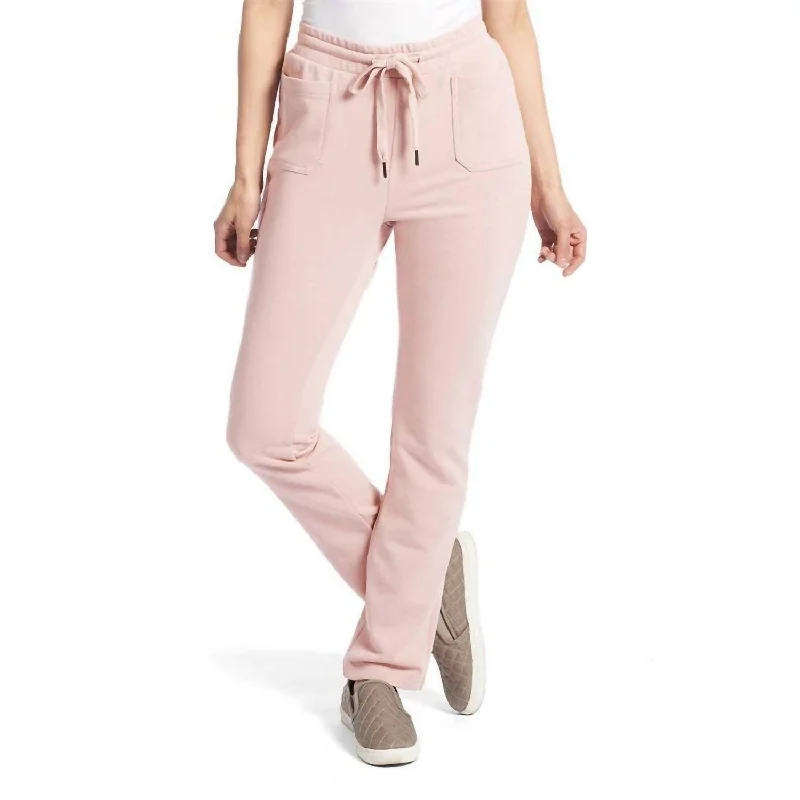 Retro-inspired tight trousers for men with a high-waisted fit and 80s vibe -Boyfriend Drawstring Sweatpants In Dusty Pink