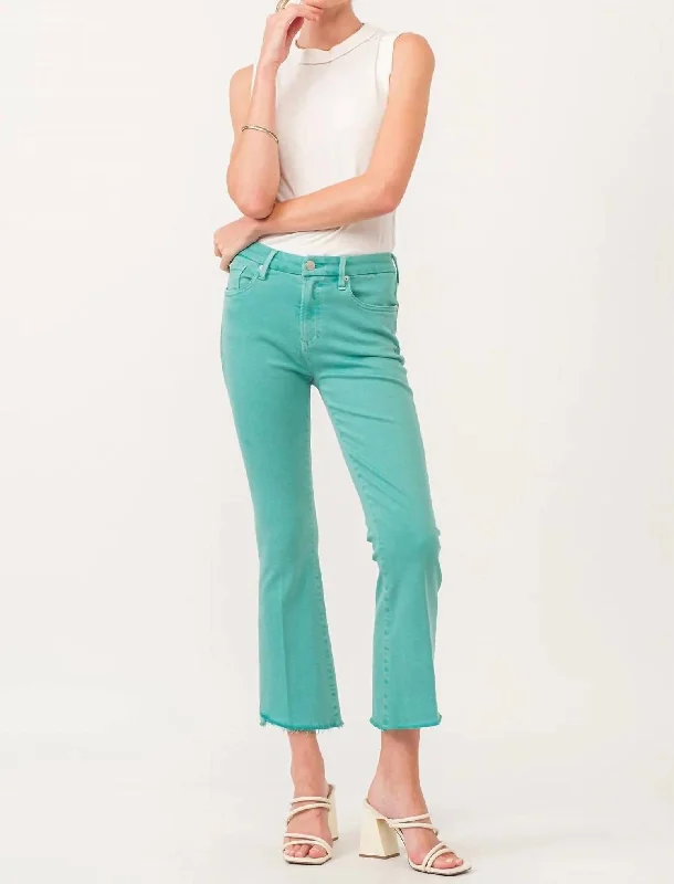 Black tight trousers for women with sleek design and versatile styling options -Jeanne Flare Aquatic