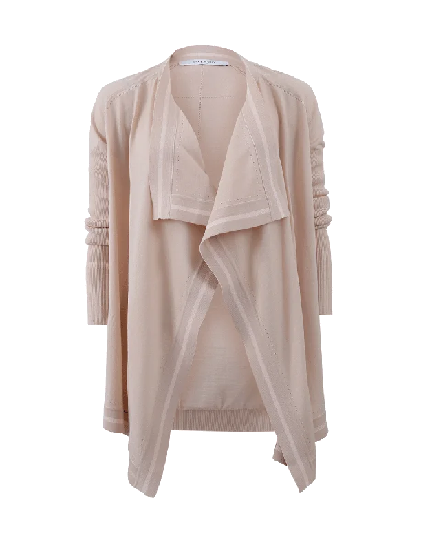 Friends - meeting cardigan for a casual get - together -Drape Front Cardigan