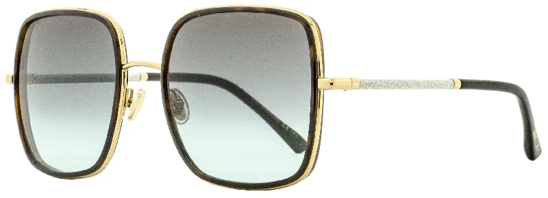 Travel Sunglasses for On-the-go -Jimmy Choo Women's Square Sunglasses Jayla/S 06JIB Gold/Havana 57mm