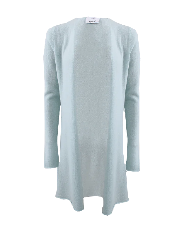 White - cardigan for a clean and fresh look -Long Open Drape Cardigan