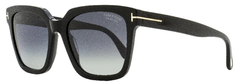 Metal Framed Glasses for Sophisticated -Tom Ford Women's Selby Sunglasses TF952 01D Black  55mm