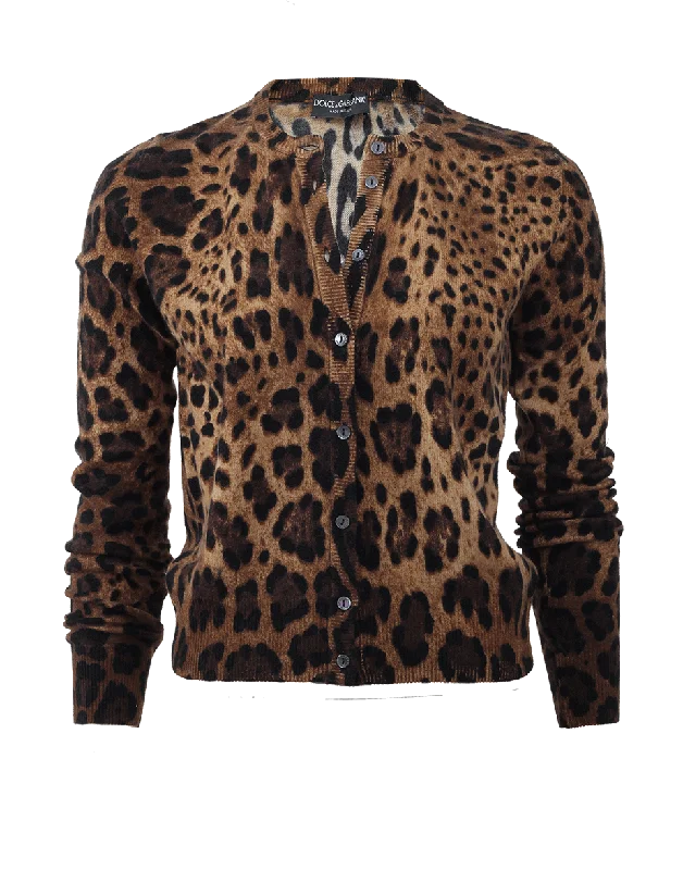 Elegant - cardigan for formal occasions -Leopard Cardigan