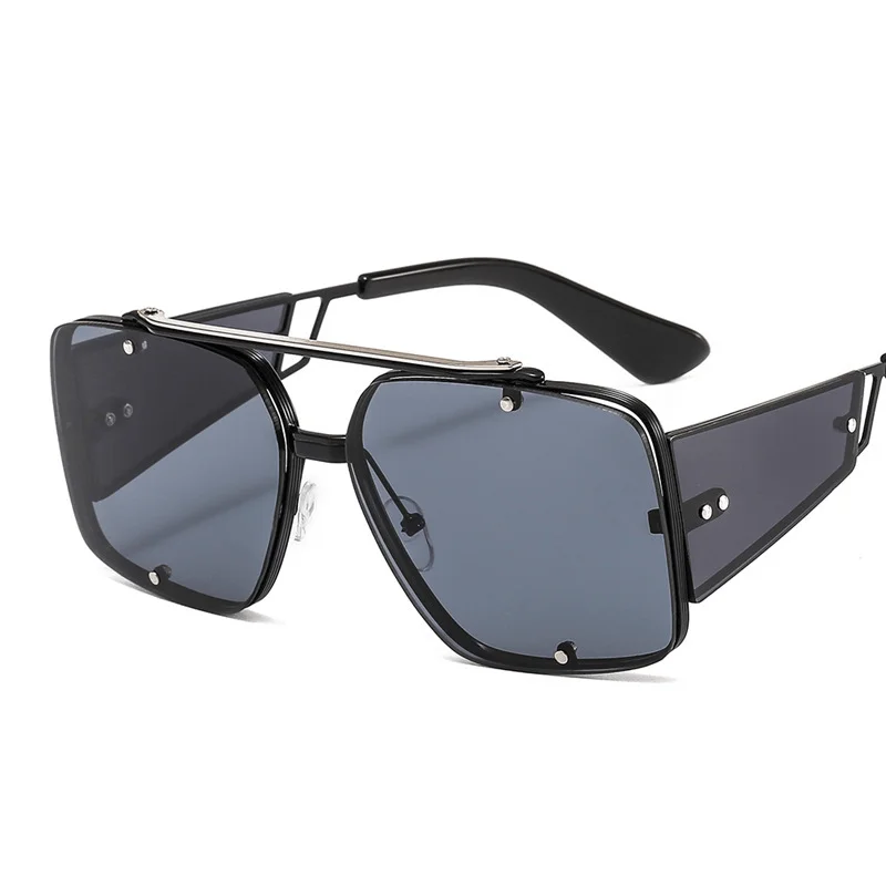 Lead-free Glasses for Health Safety -Retro Metal Big Frame Sunglasses Popular in Europe and America