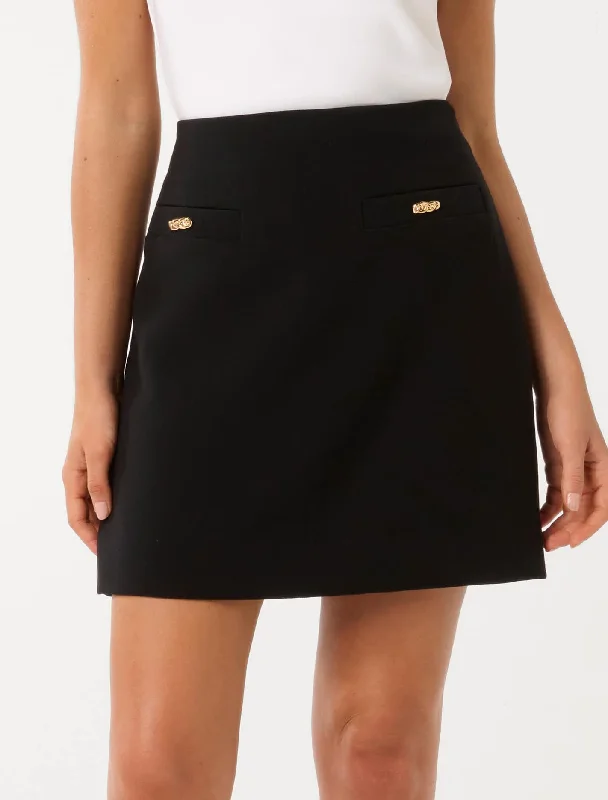 Soft skirts with plush cotton lining -Haiden Welt Pocket Mini Skirt