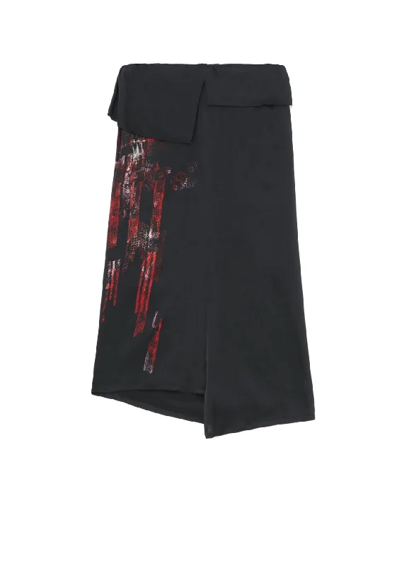 A-line skirts for flattering timeless silhouettes -SATIN SILK ASYMMETRIC TUBE SKIRT