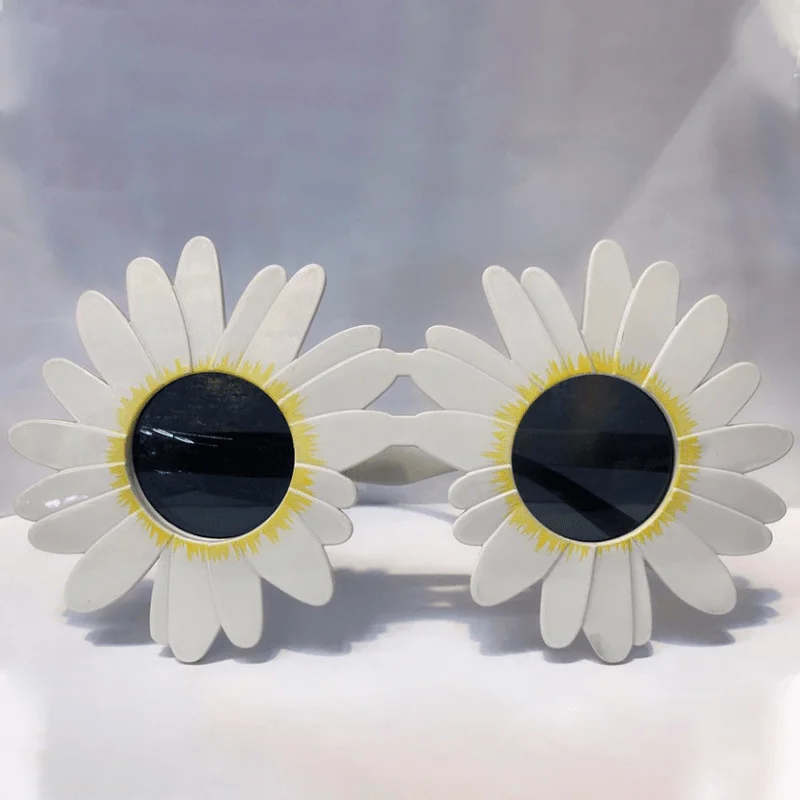 Anti-fatigue Glasses for Eye Relief -Daisy Sunglasses Birthday Party Glasses Pink White