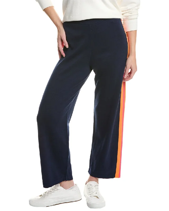 High-rise tight trousers for women with side zippers for easy styling -Edinburgh Knitwear Downtown Stripe Pant