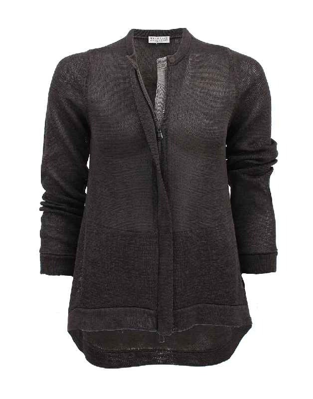 Women's cashmere cardigan for warmth -Cotton Cylinder Monili Cardigan