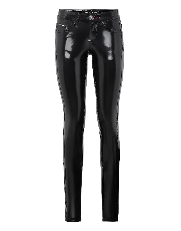 Designer tight trousers for women with unique stitching and high-fashion appeal -Slim Trousers Statement