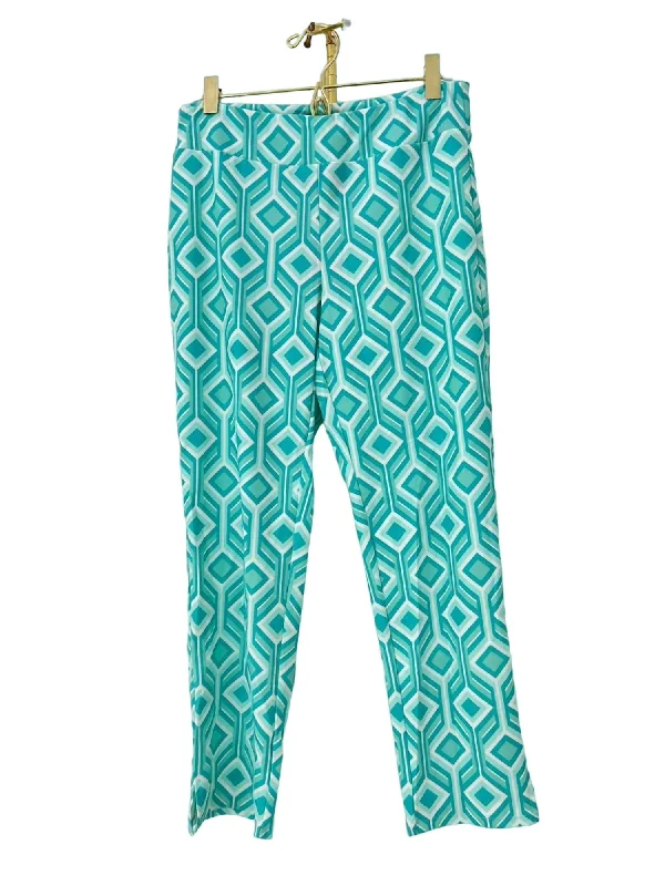 High-waisted tight trousers for women with slimming silhouette and smooth fit -Lucia Pant In Trellis Trio Seamist