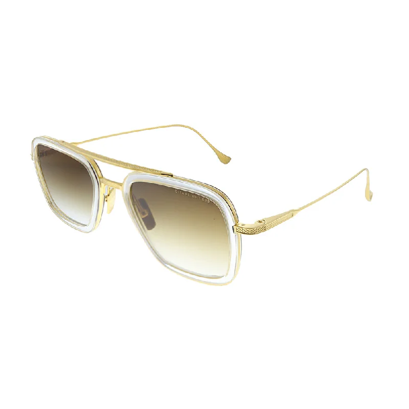 Travel Sunglasses for On-the-go -Dita Flight.006 DT 7806-L-CLR-GLD-52 Unisex Aviator Sunglasses