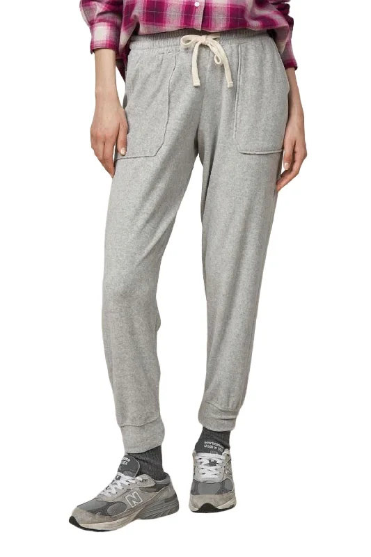 Versatile tight trousers for women with fold-over waist for adjustable comfort -Tivia Pant In Heather Grey