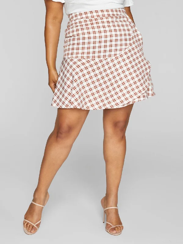 Luxury maxi skirts for dramatic flair -Marley Plaid Mini Skirt