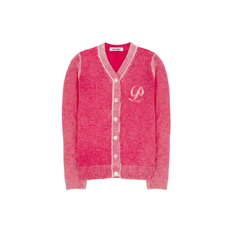 Cropped - cardigan for a trendy outfit -Pure Cashmere 100 Luna Cardigan Pink