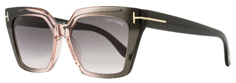 Lightweight Glasses for Easy Wear -Tom Ford Women's Winona Sunglasses TF1030 20G Gray-Rose 53mm