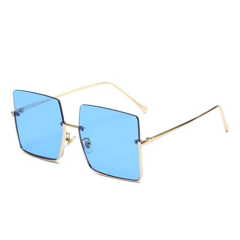 Overlay Glasses for Added Protection -Half-Rim Glasses Square Design Metal Multicolor Sunshade Sunglasses