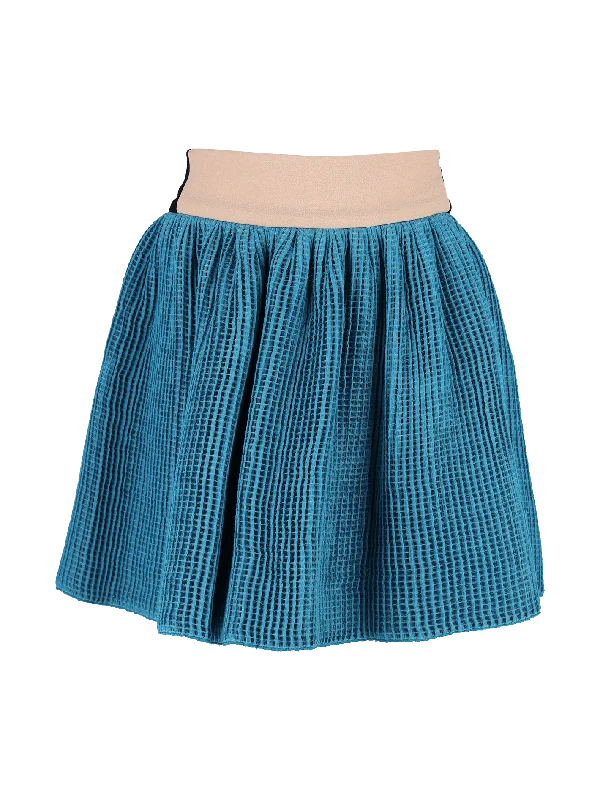 Stretchy skirts for all-body inclusivity -waffle-knit circle skirt