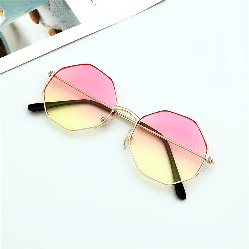 Oversized Sunglasses for Sun Protection -Round Irregular Girl Line Ins Ocean Film Sunglasses Female Sunglasses Men'S Korean Style Trend