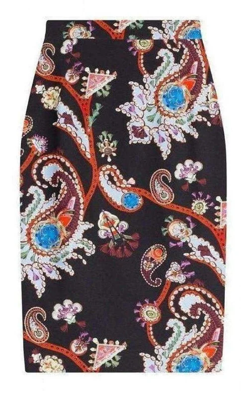 Trendy skirts with asymmetrical hem lines -Multicolor Pencil Skirt