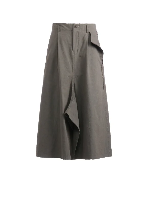 Affordable skirts with basic solid colors -COTTON CROSS WA ZIPPER POCKET SKIRT